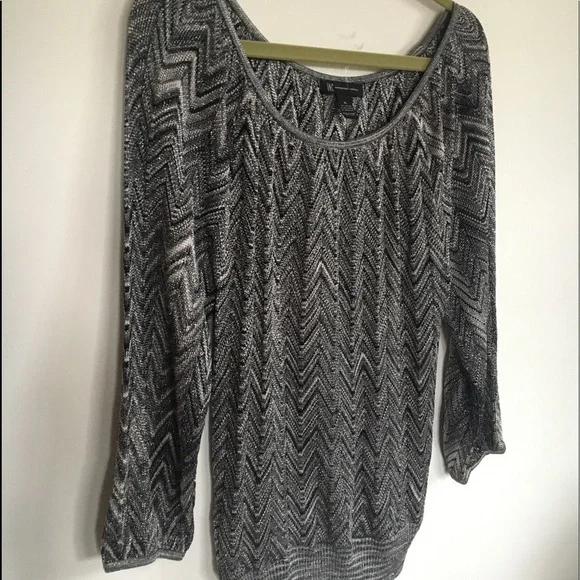 INC Sparkly Tinsel XL Light weight holiday sweater - Picture 2 of 8